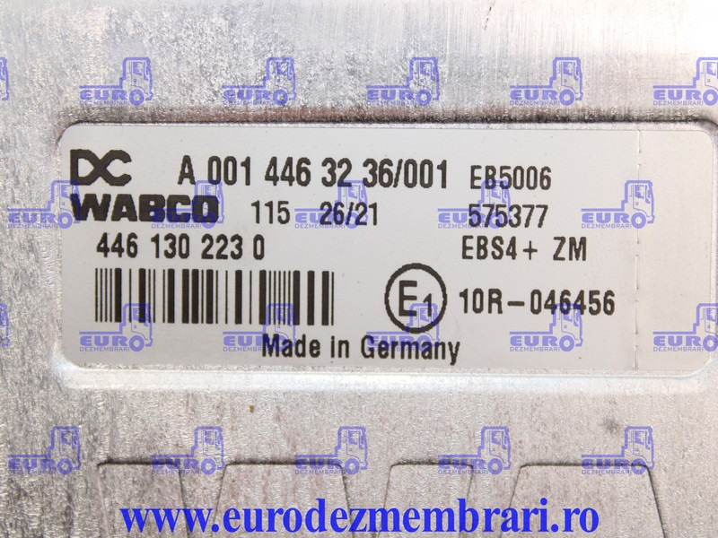 CALCULATOR EBS4 ZM MERCEDES ACTROS MP5 A0014463236 - Upravljačka jedinica za Kamion: slika 3 CALCULATOR EBS4 ZM MERCEDES ACTROS MP5 A0014463236 - Upravljačka jedinica za Kamion: slika 3