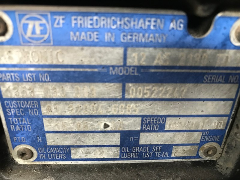 CUTIE DE VITEZE ZF 12 AS 2130 TD R=15,86-1,00 - Menjač za Kamion: slika 3 CUTIE DE VITEZE ZF 12 AS 2130 TD R=15,86-1,00 - Menjač za Kamion: slika 3