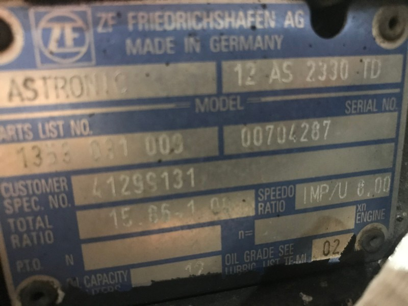 CUTIE DE VITEZE ZF 12 AS 2330 TD R=15,86-1,00 - Menjač za Kamion: slika 3 CUTIE DE VITEZE ZF 12 AS 2330 TD R=15,86-1,00 - Menjač za Kamion: slika 3