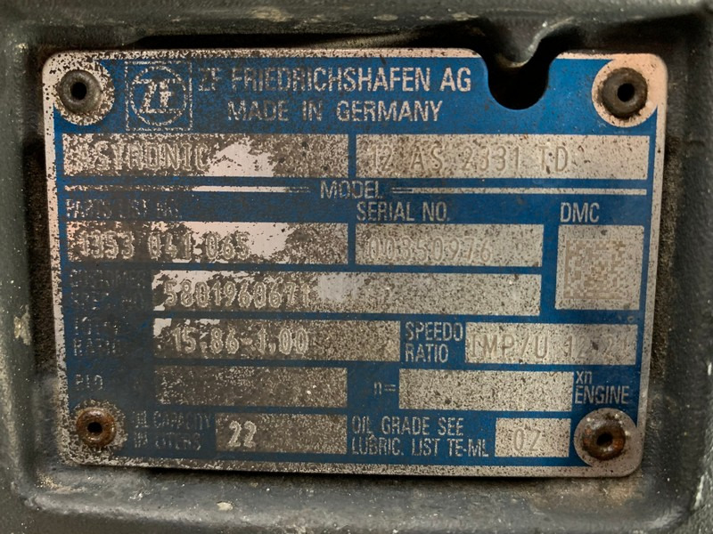 CUTIE DE VITEZE ZF 12 AS 2331 TD R=15,86-1,00 - Menjač za Kamion: slika 5 CUTIE DE VITEZE ZF 12 AS 2331 TD R=15,86-1,00 - Menjač za Kamion: slika 5