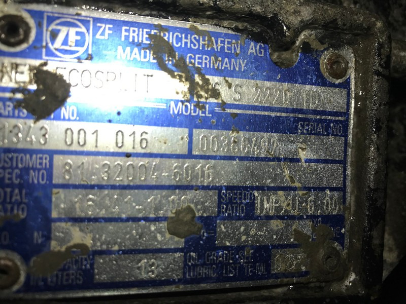 CUTIE DE VITEZE ZF 16 S 2220 TD R=16,41-1,00 - Menjač za Kamion: slika 3 CUTIE DE VITEZE ZF 16 S 2220 TD R=16,41-1,00 - Menjač za Kamion: slika 3