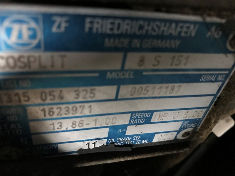 CUTIE DE VITEZE ZF 8 S 151 R=13,86-1,00 - Menjač za Kamion: slika 3 CUTIE DE VITEZE ZF 8 S 151 R=13,86-1,00 - Menjač za Kamion: slika 3