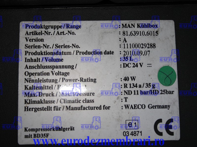 FRIGIDER MAN TGA TGX 81.63910.6015, 81.63910.6022, 81.63910.6024, 81.63910.6032 - Kabina i enterijer za Kamion: slika 3 FRIGIDER MAN TGA TGX 81.63910.6015, 81.63910.6022, 81.63910.6024, 81.63910.6032 - Kabina i enterijer za Kamion: slika 3