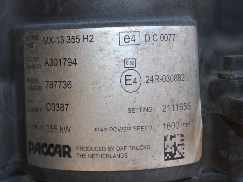 MOTOR DAF XF106 MX-13 355 H2 480CP EURO 6 2111655 - Motor za Kamion: slika 5 MOTOR DAF XF106 MX-13 355 H2 480CP EURO 6 2111655 - Motor za Kamion: slika 5