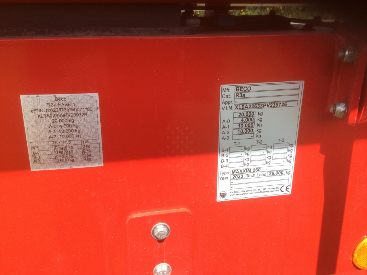 Beco Maxxim 260 - Prikolica istovarivača: slika 5 Beco Maxxim 260 - Prikolica istovarivača: slika 5