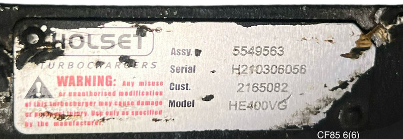 Holset HE400VG - Rezervni deo: slika 3 Holset HE400VG - Rezervni deo: slika 3