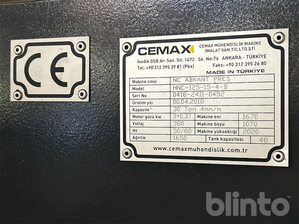 CEMAX HNC-125-15-4-B (2018) - Apkant presa: slika 5 CEMAX HNC-125-15-4-B (2018) - Apkant presa: slika 5