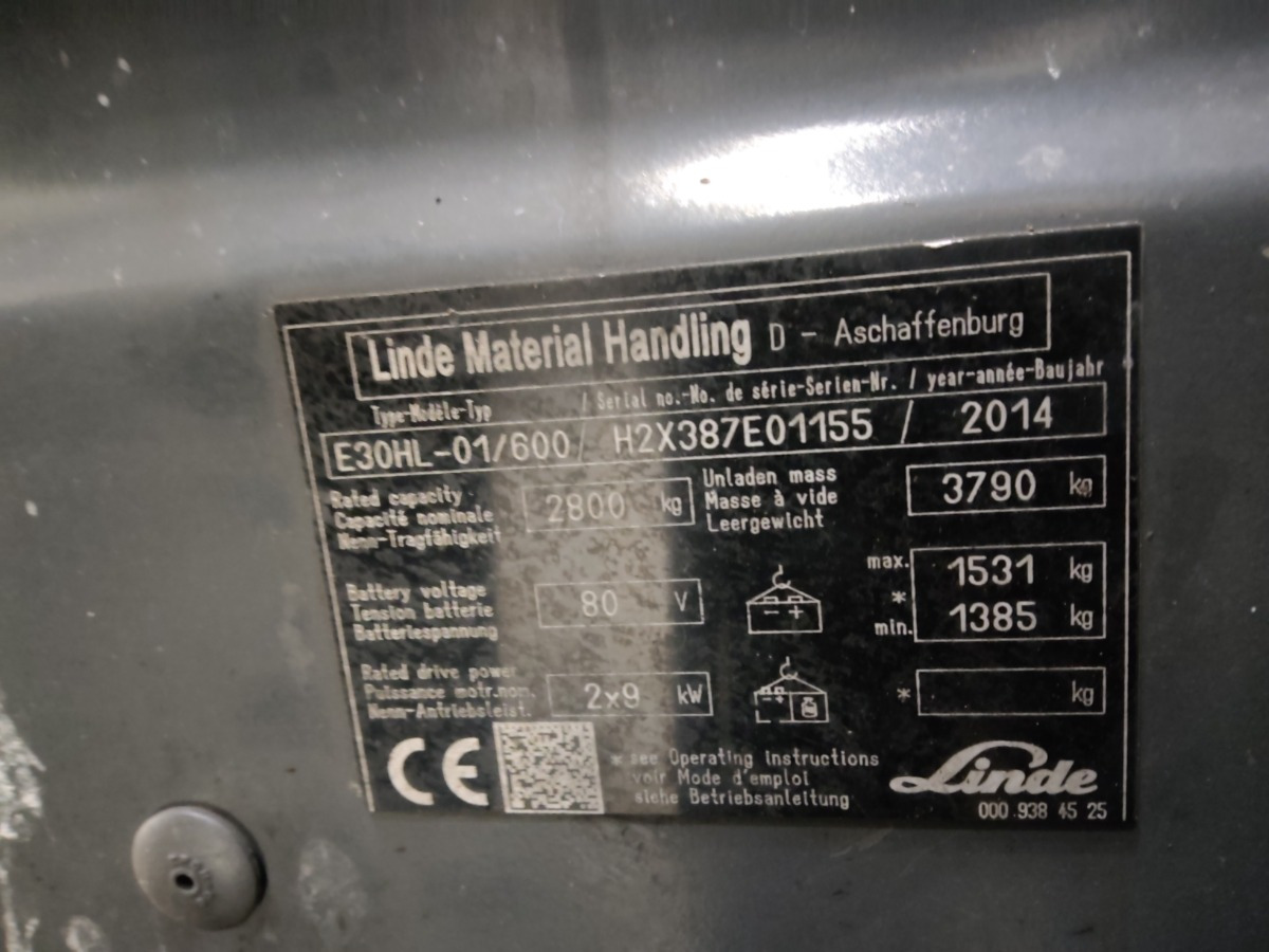 Linde E30HL-01/600 - Električni viljuškar: slika 5 Linde E30HL-01/600 - Električni viljuškar: slika 5