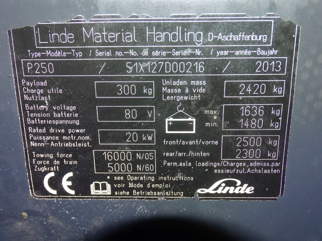 Linde P250 - Vučno vozilo: slika 5 Linde P250 - Vučno vozilo: slika 5