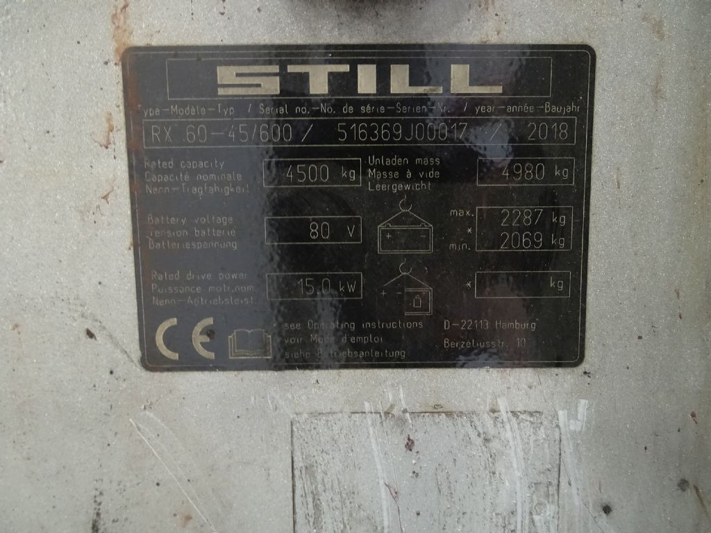 Still RX60-45/600 - Električni viljuškar: slika 4 Still RX60-45/600 - Električni viljuškar: slika 4
