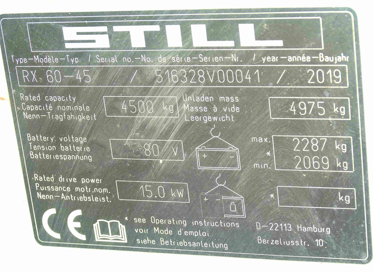 Still RX60-45 - Električni viljuškar: slika 5 Still RX60-45 - Električni viljuškar: slika 5