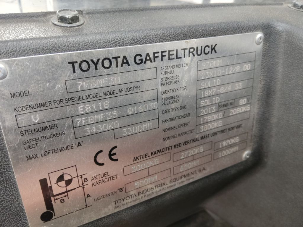 Električni viljuškar Toyota 7FBMF30: slika 9