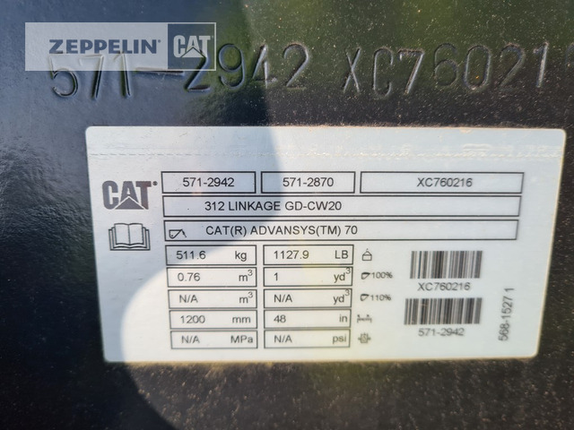 Cat TL1200 CW20 - Kašika za bager za Građevinska mašina: slika 4 Cat TL1200 CW20 - Kašika za bager za Građevinska mašina: slika 4