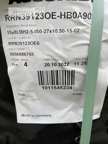 Komponenten WL25 Reifen 27x10.5 - Guma za Građevinska mašina: slika 3 Komponenten WL25 Reifen 27x10.5 - Guma za Građevinska mašina: slika 3
