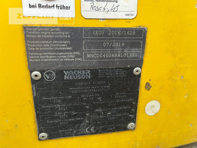 Wacker 4001 - Zglobni kiper: slika 5 Wacker 4001 - Zglobni kiper: slika 5