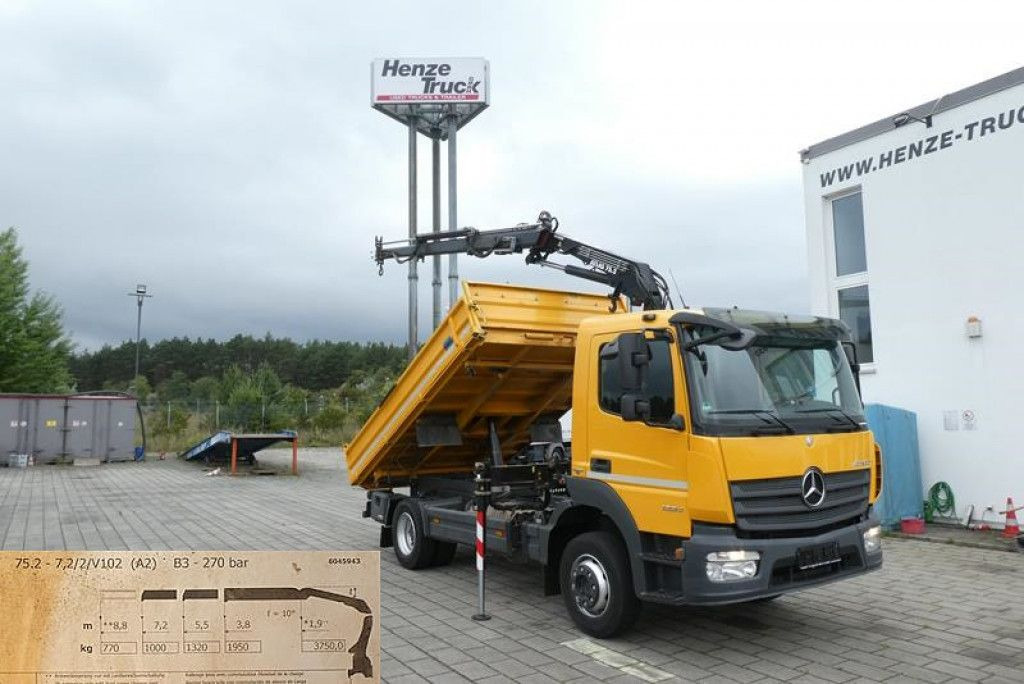 Mercedes-Benz Atego 1224 K 2-Achs Kipper Kran 2x Hdr Ausschub - Istovarivač, Kamion sa dizalicom: slika 1 Mercedes-Benz Atego 1224 K 2-Achs Kipper Kran 2x Hdr Ausschub - Istovarivač, Kamion sa dizalicom: slika 1