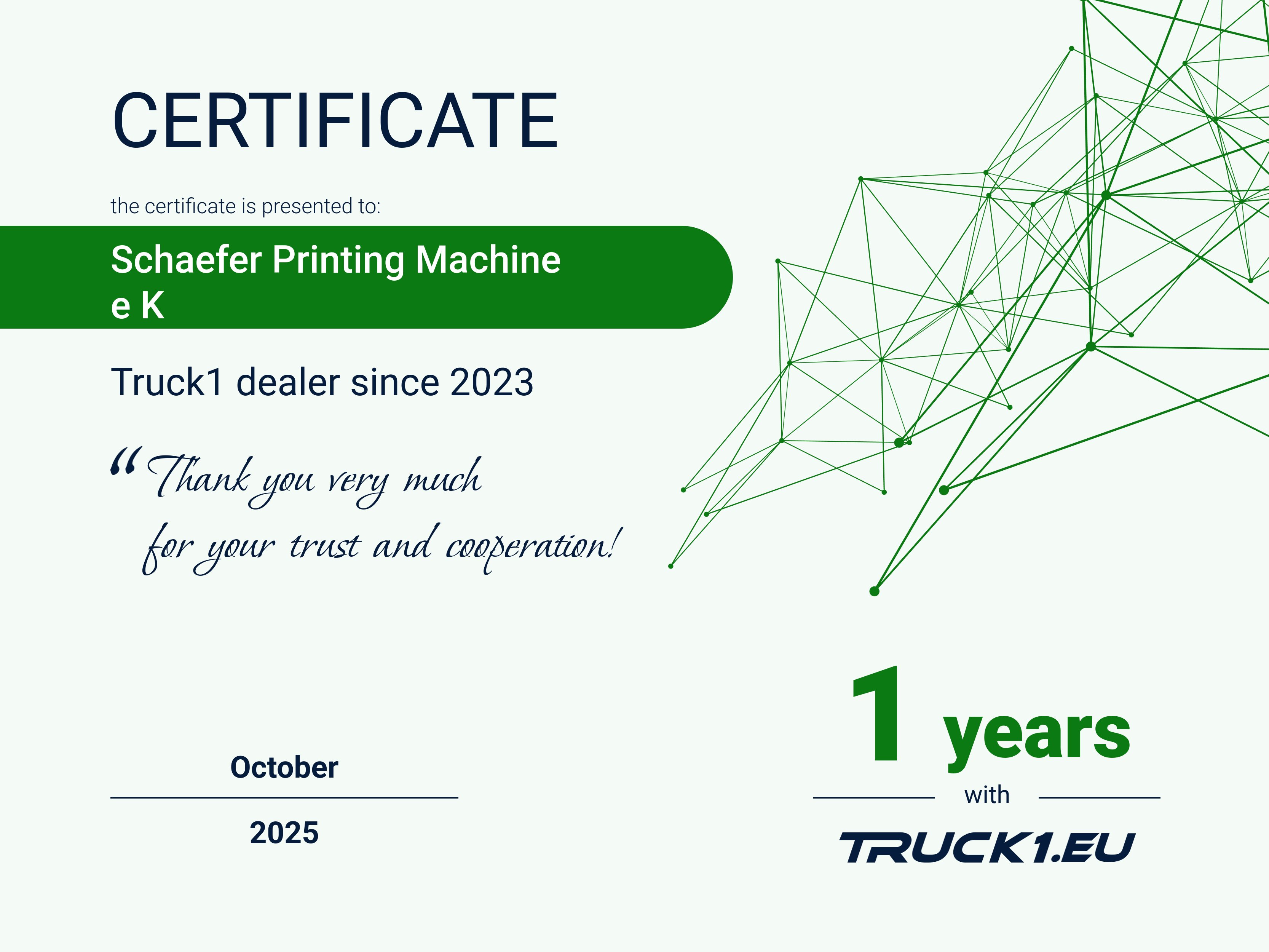 certificate